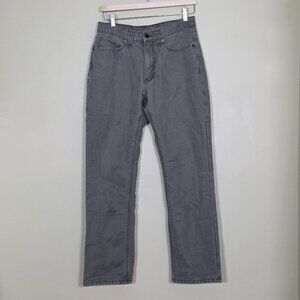 Eddie Bauer Fleece Lined Pants Mens 30x30 (28) Gray Twill Cotton Straight Tech